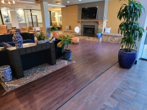 commercial flooring installation hard surface vinyl floor lobby